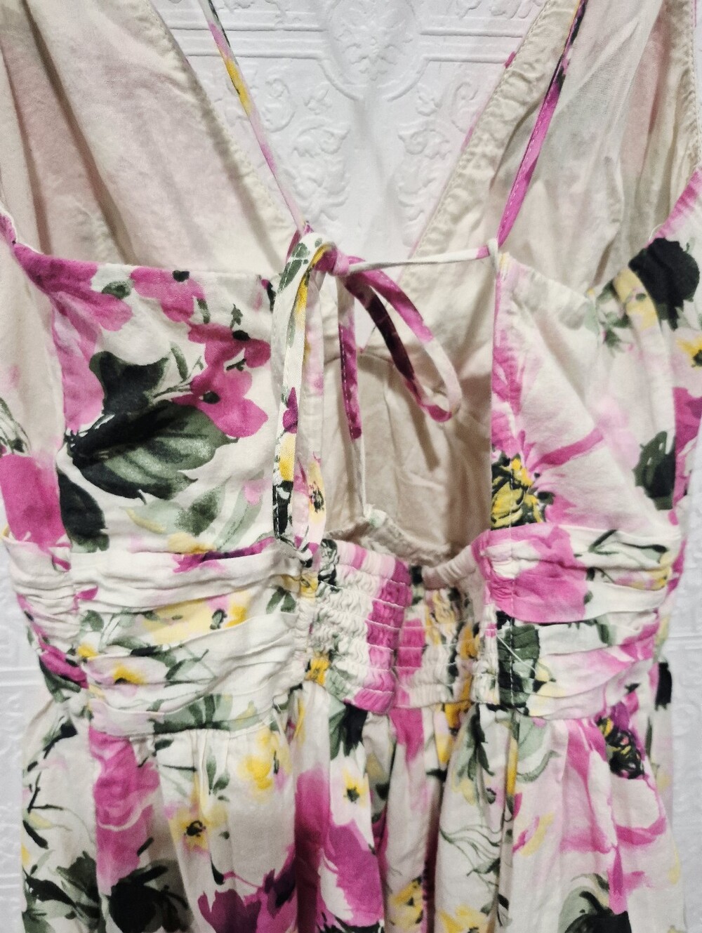 Abercrombie & Fitch Pink & White Floral Tiered Maxi Dress - Picture 10 of 14